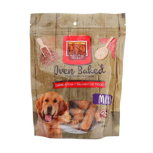 Snack para perro natural Select: Oven Baked maxi sabor a carne 200gr