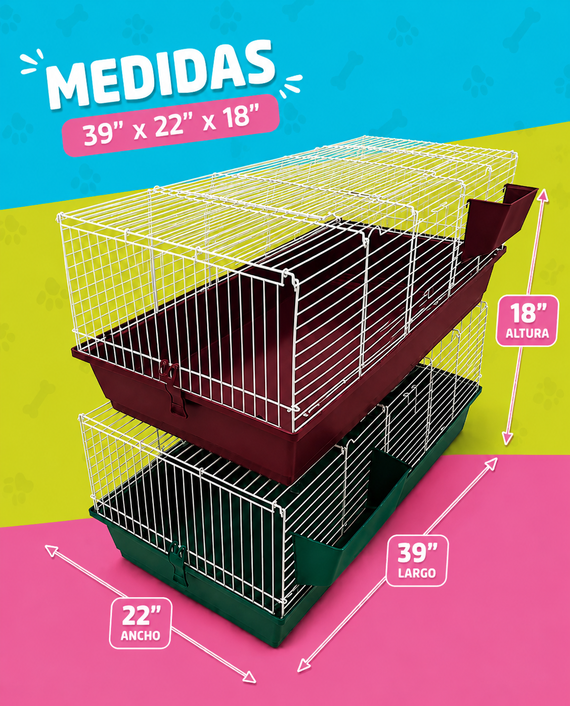 Jaula - Habitad para Roedores (Conejos o Cuys) (Guimos)