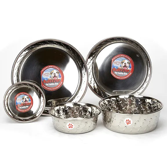 Ruff 'N Tuff Diamond Plate Bowls Stainless Steel 5 Quart