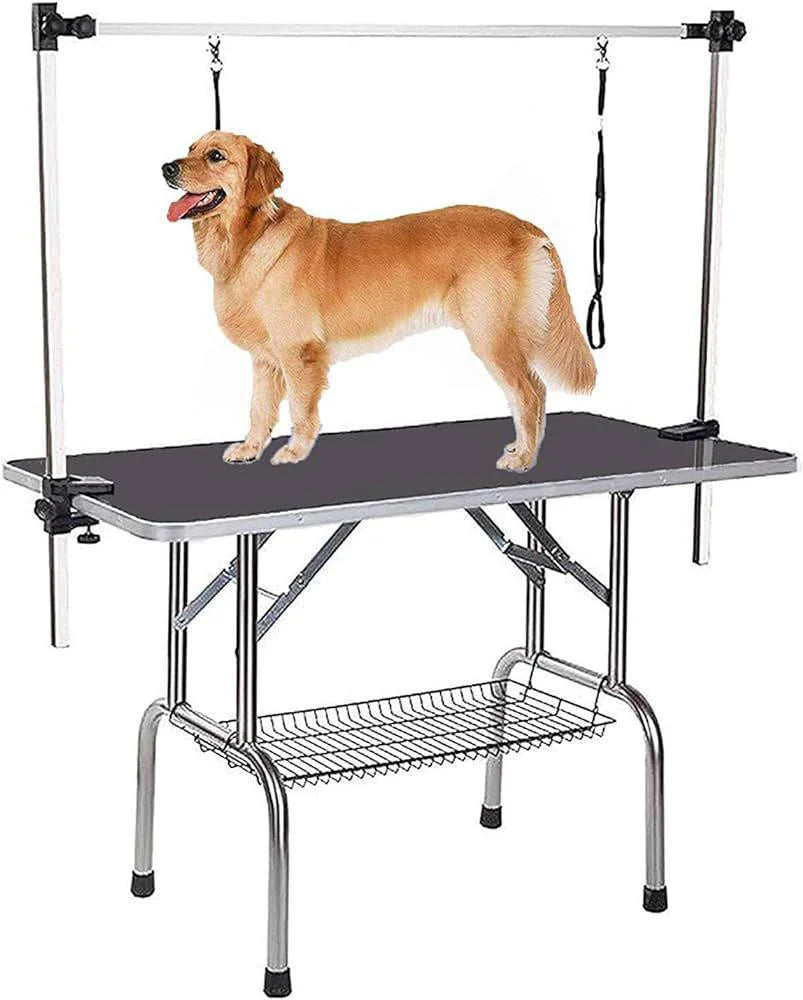 GHD 45"-46" GROOMING TABLE FORDABLE W/OVERHEAD/ TRAY - Mascotito PR