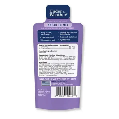 UNDER THE WEATHER PB&CHILL CALMING PEANUT BUTTER FOR DOGS