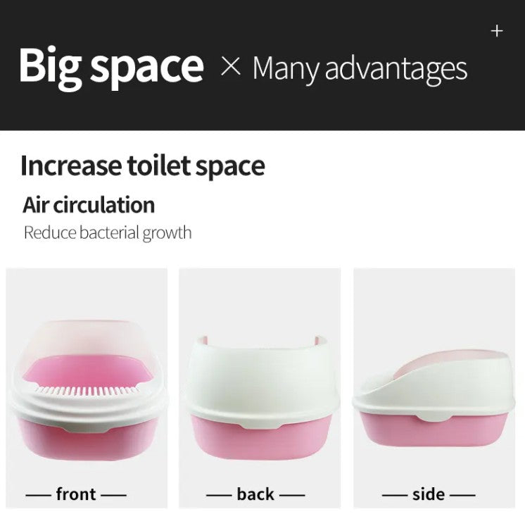 Semi Closed Cat Litter Box