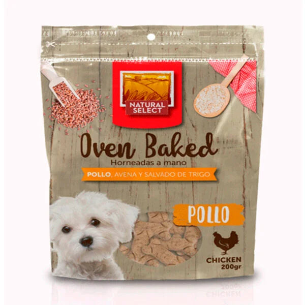 Snacks para perro Natural Select: Oven Baked de pollo 200 gr