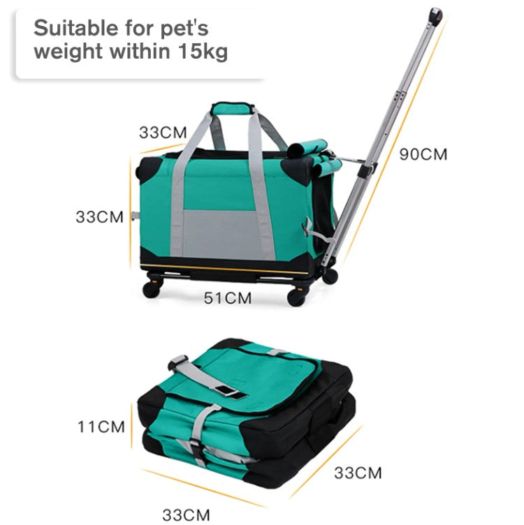 Travel Transport Rolling Bag for Dogs Cats Puppy Less 30 llbs - Mascotito PR
