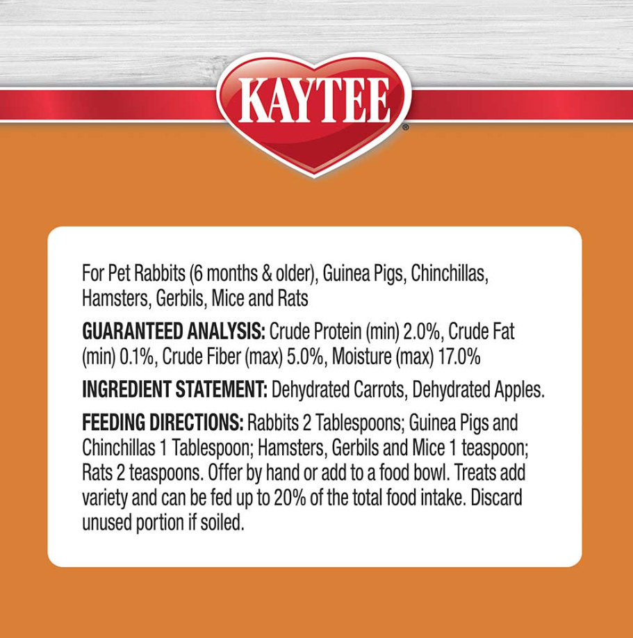 Kaytee Natural Snack Carrot Apple - Mascotito PR