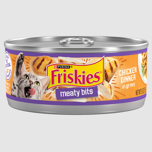 Friskies Meaty Bits Chicken Dinner in Gravy Wet Cat Food