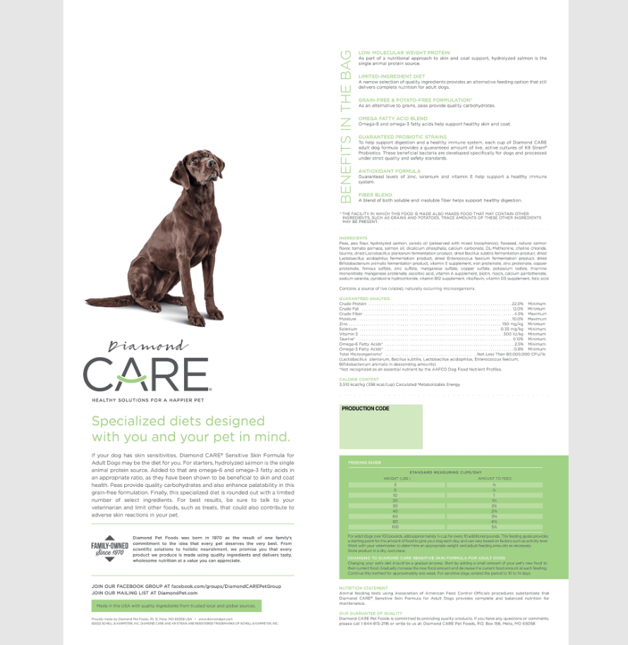 SENSITIVE SKIN FORMULA FOR ADULT DOGS