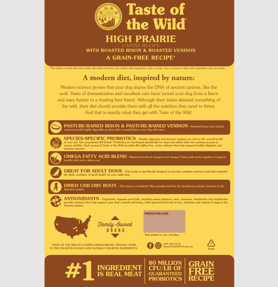 High Prairie Canine Recipe with Roasted Bison & Roasted Venison
