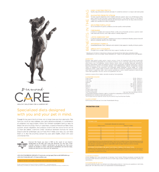 SENSITIVE STOMACH FORMULA FOR ADULT DOGS