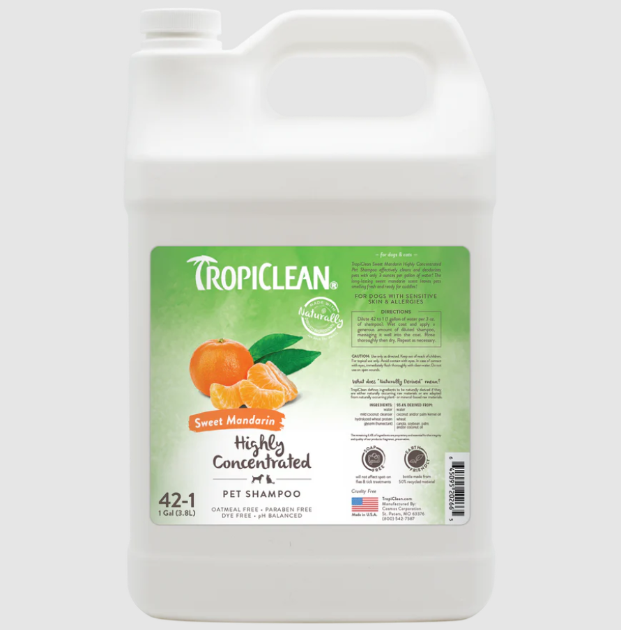 TC TROPICLEAN SWEET MANDARIN HIGH CONCENTRATE SHAMPOO GALLON 42:1