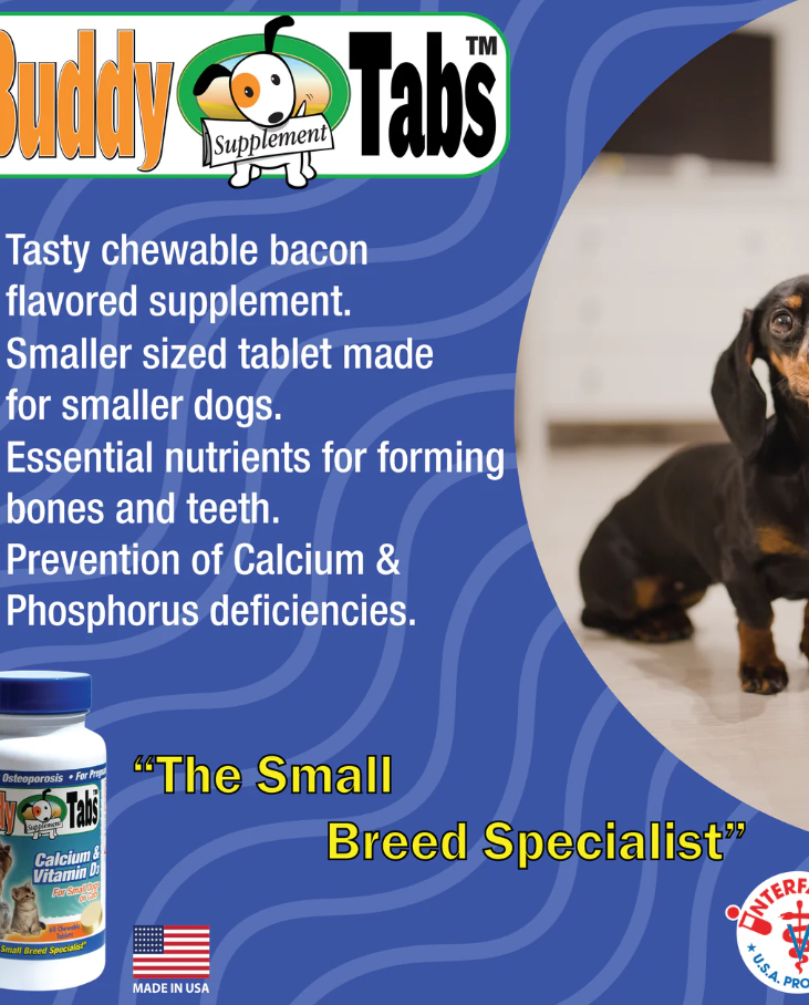 Buddy Tabs Calcium & Vitamin D3 (60 Tabs)