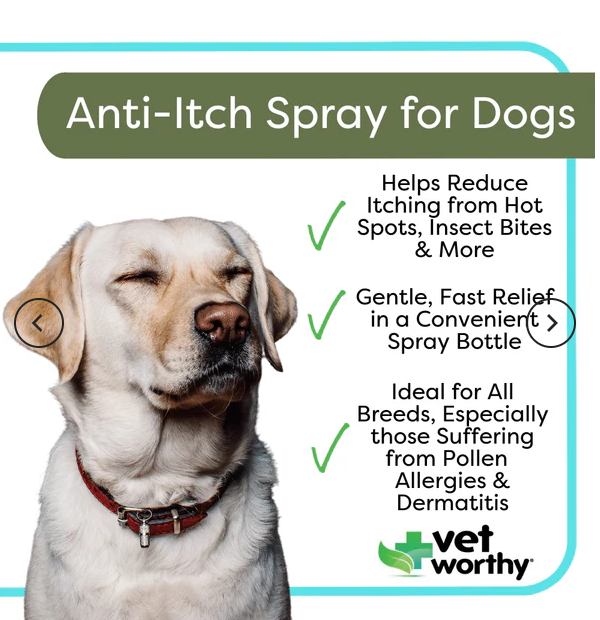 Vet Worthy Hydrocortisone Anti-Itch Spray for Dogs - 8 oz