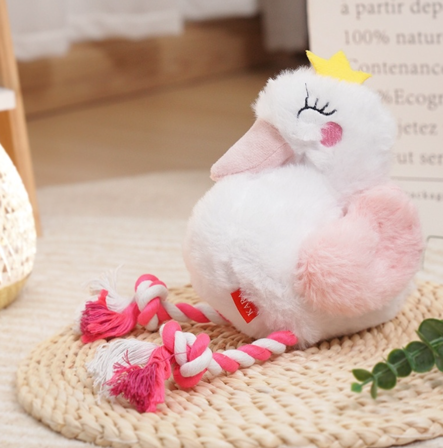 Swan Fun Chracter Dog Toy