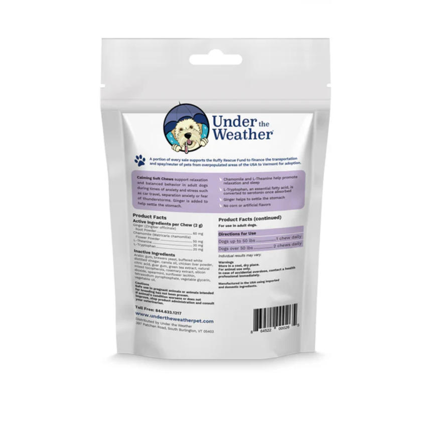 Calming Soft Chews For Dogs Under the Weather