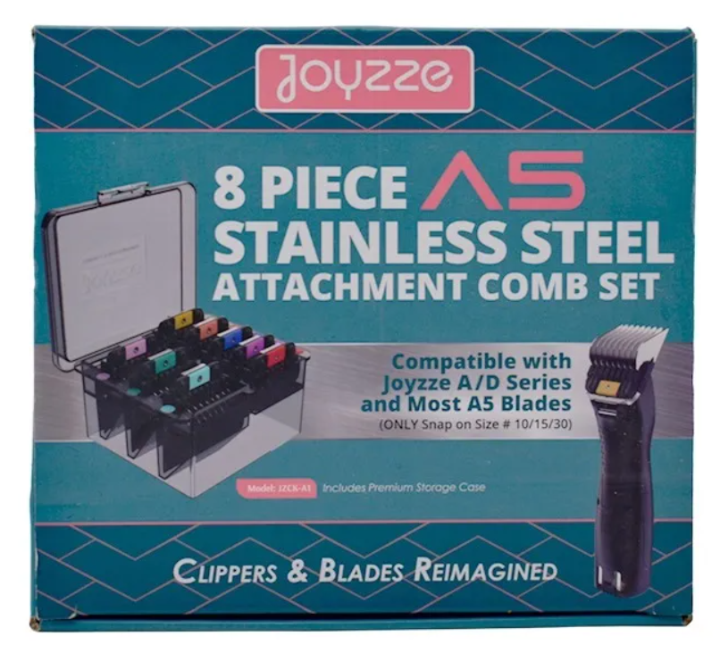 JOYZZE (5 In 1) 8 PIECE METAL COMB SET