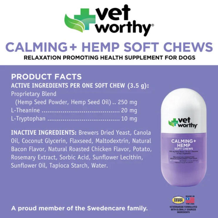 Calming + Hemp Soft Chews 60 ct
