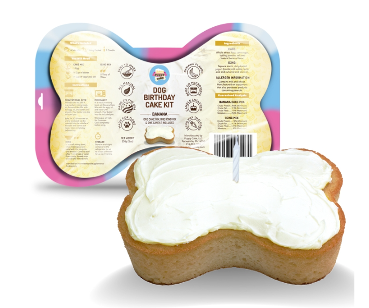 Dog Birthday Cake Kit - Banana