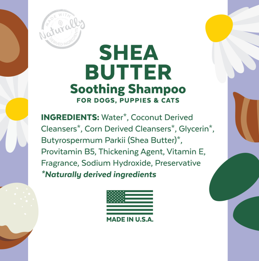 Shea Butter Soothing Shampoo for Dogs, Puppies & Cats - Mascotito PR
