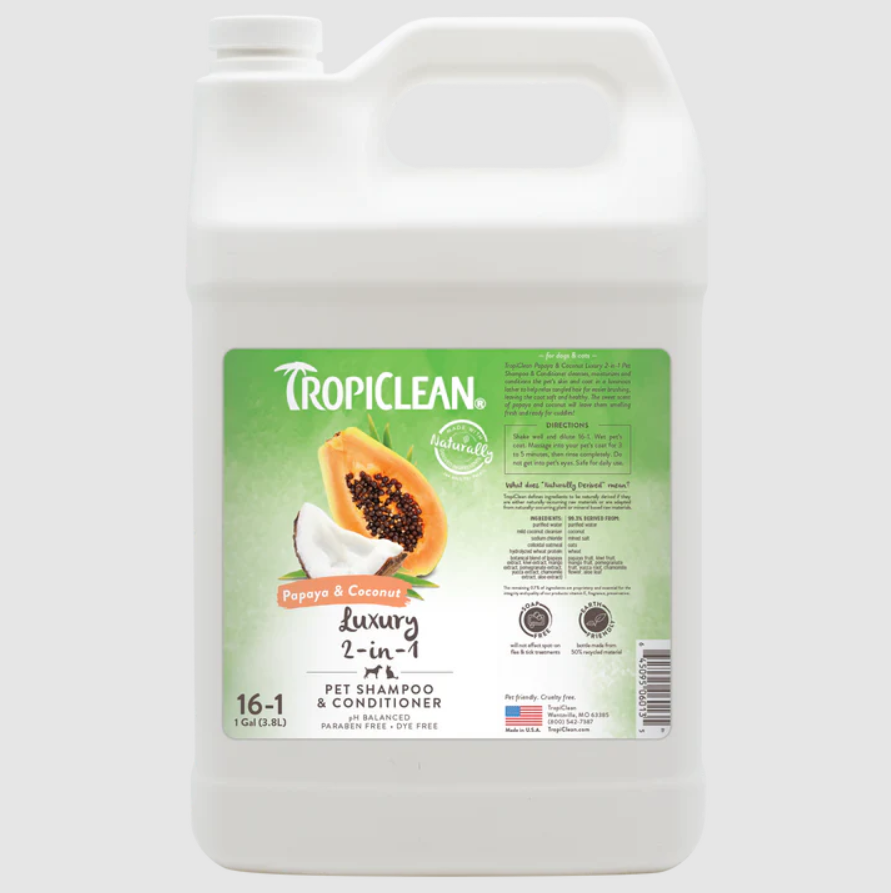 Papaya & Coconut Luxury 2-in-1 Shampoo & Conditioner for Pets - Mascotito PR