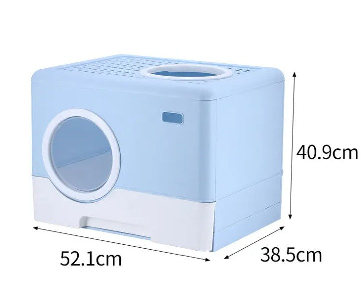 Closed Cat Litter Box With Lid Top Entrance Splash-proof - Mascotito PR