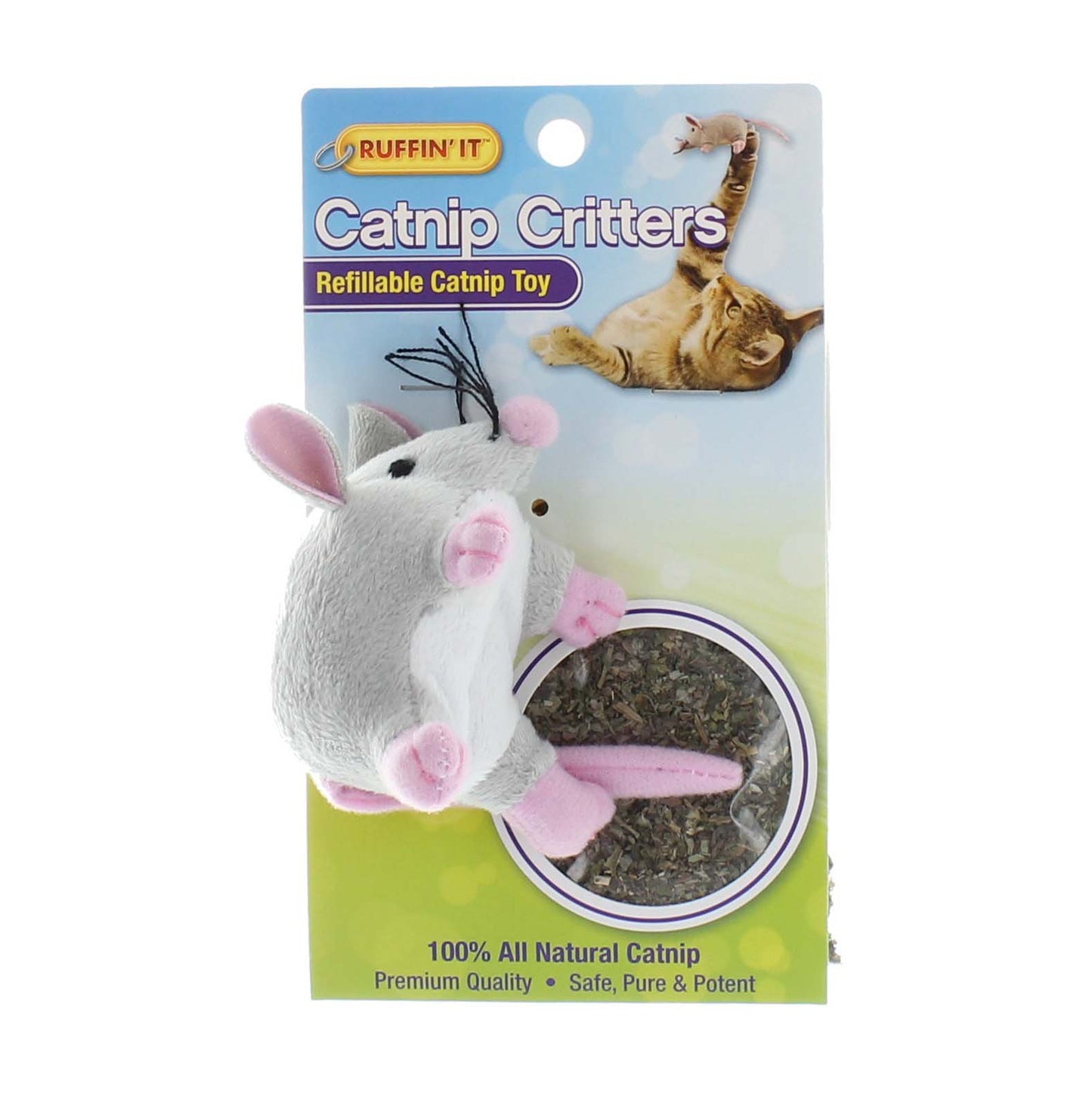 Ruffin' It Catnip Critters Refillable, Assorted