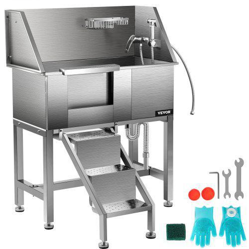 GHD 38" DOG GROOMING TUB STAINLESS STEEL - Mascotito PR