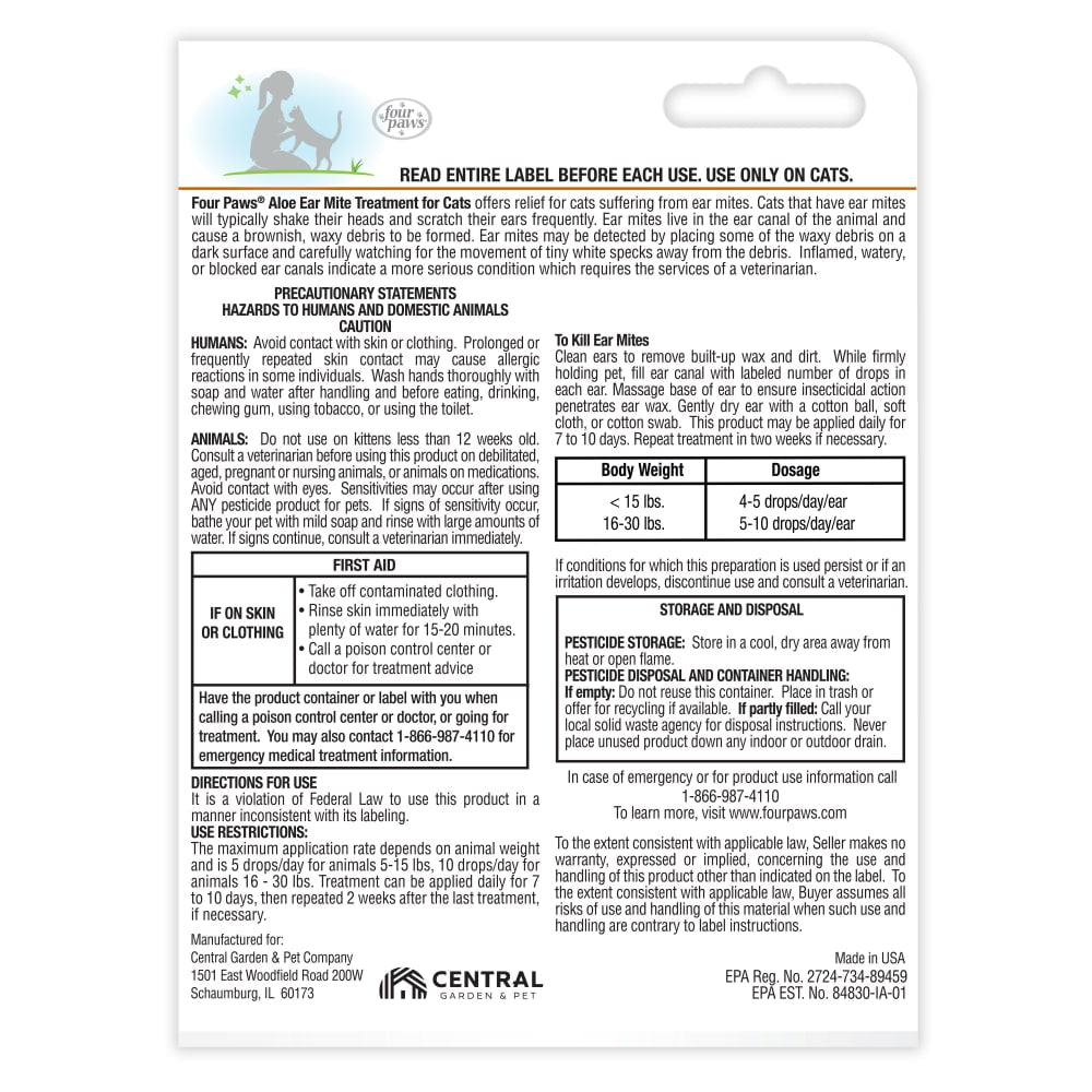Healthy Promise Aloe Ear Mite Treatment For Cats