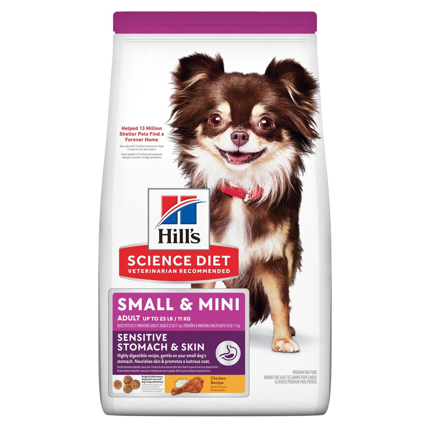 Adult Sensitive Stomach & Skin Small & Mini Chicken Recipe Dog Food