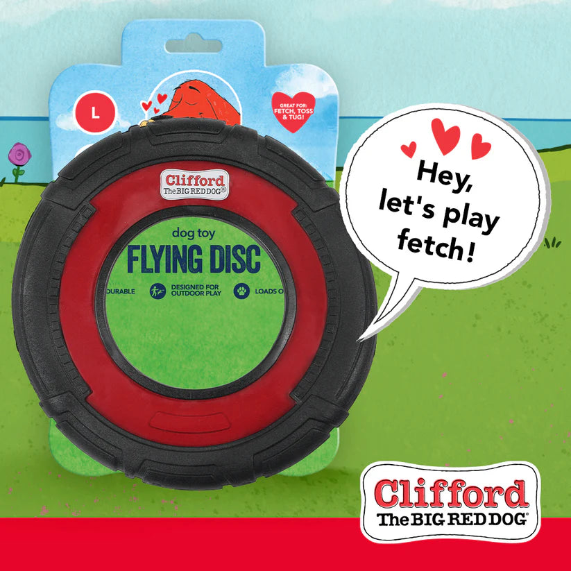 Clifford The Big Red 9.25-in Durable Flying Disc Dog Toy
