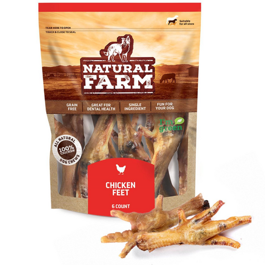 Natural Farm Chicken Feet Dog Treats, 6-pk