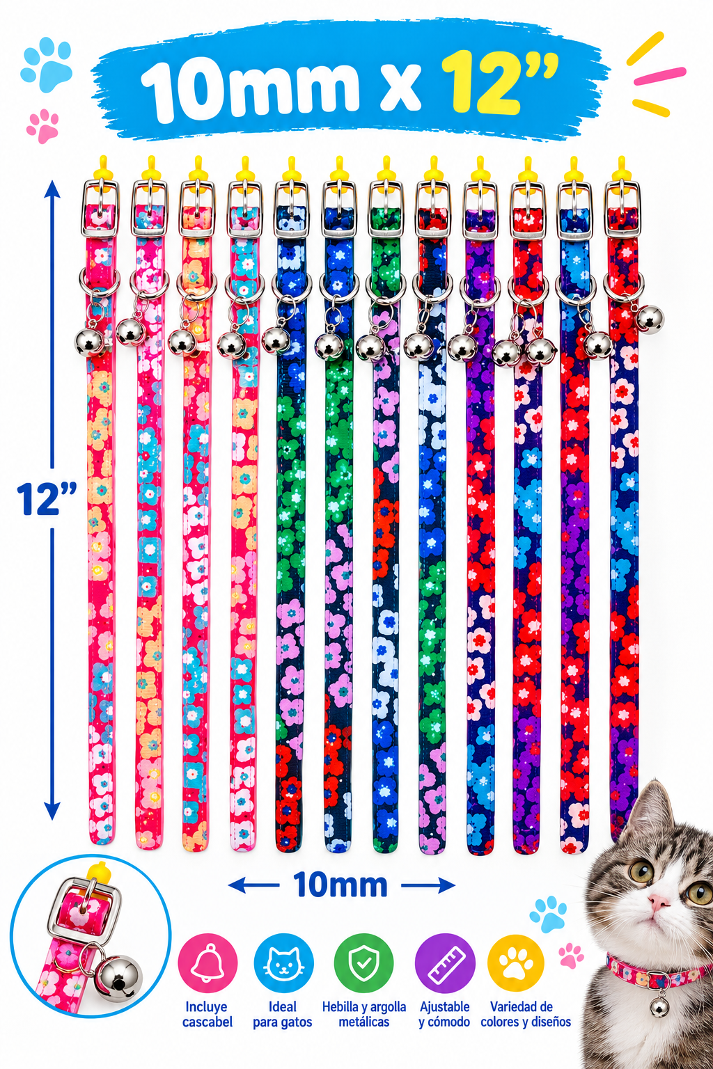 Flowers Cat/Small Dog Collars