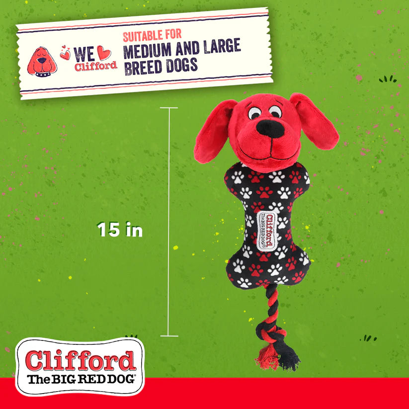 Clifford The Big Red Dog Busy Body Rope n' Wrangle Plush Dog Toy