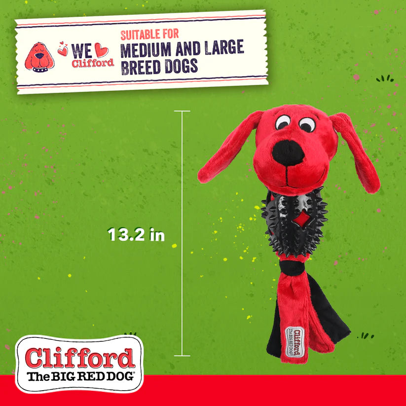 Clifford The Big Red Dog Busy Body Ruff n' Tough Plush Dog Toy