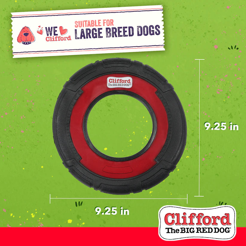 Clifford The Big Red 9.25-in Durable Flying Disc Dog Toy