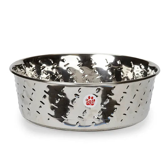 Ruff 'N Tuff Diamond Plate Bowls Stainless Steel 5 Quart