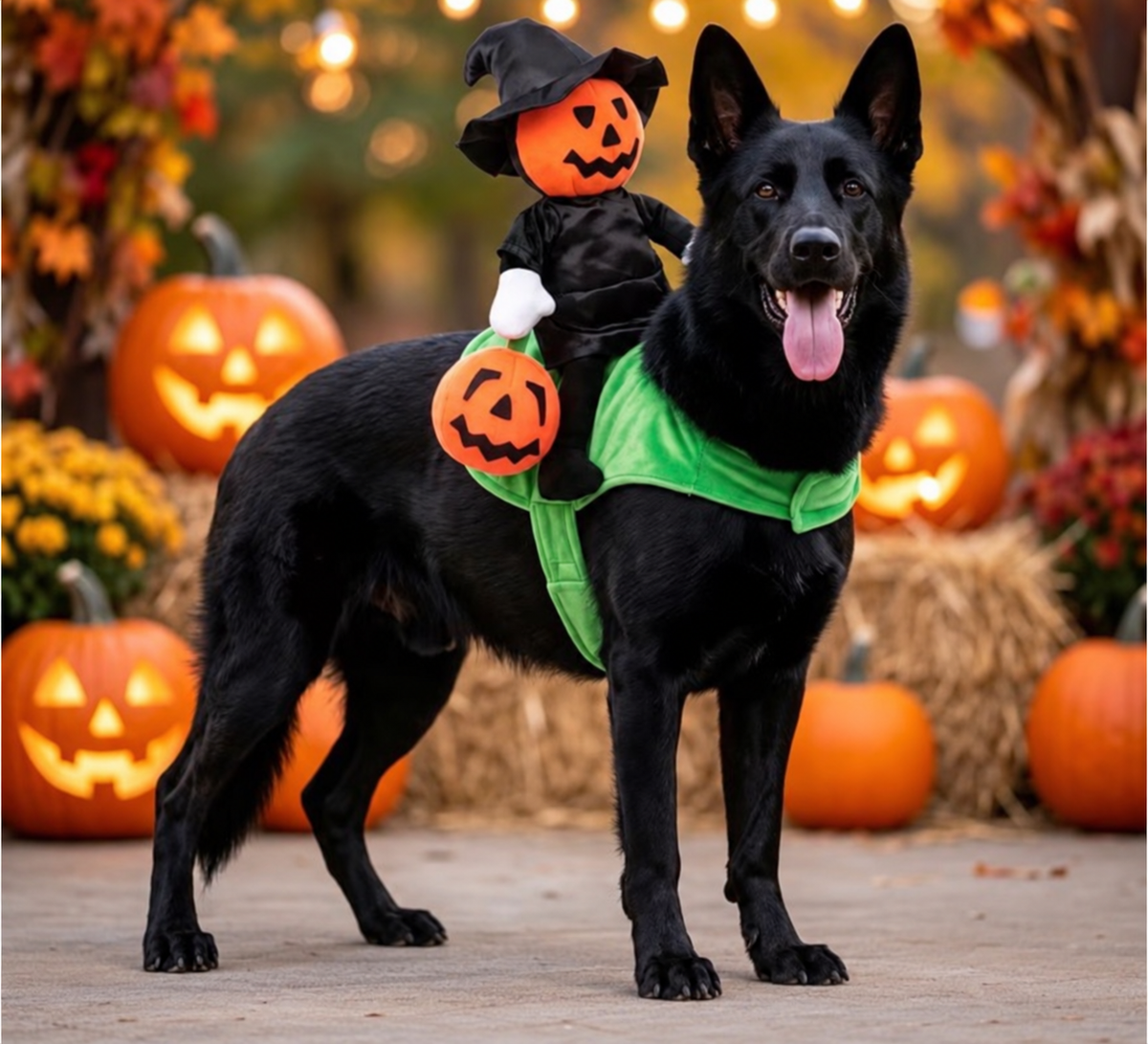 Pumpkin Rider Pet Costume
