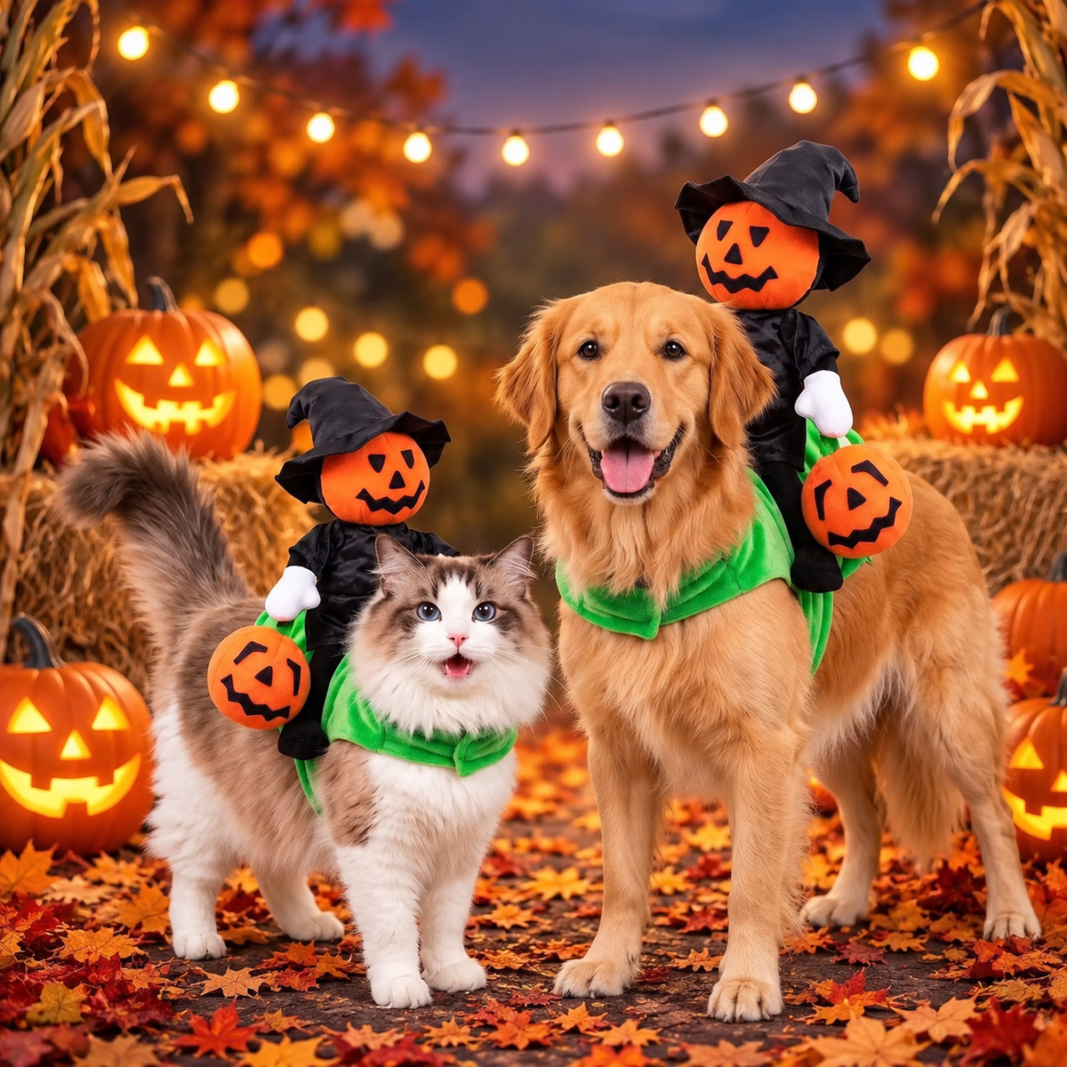 Pumpkin Rider Pet Costume