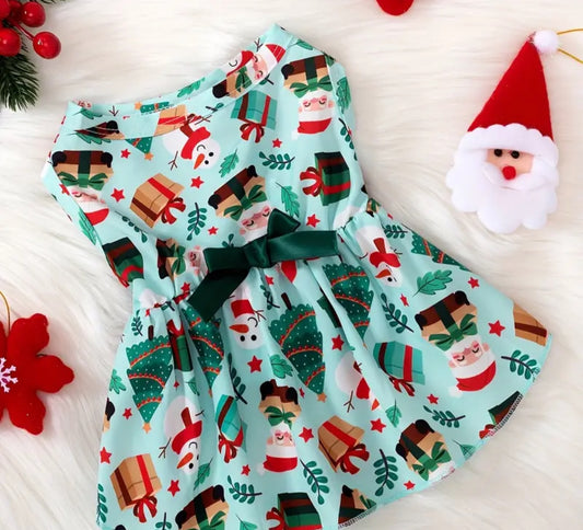 Christmas Mint Dress for dogs