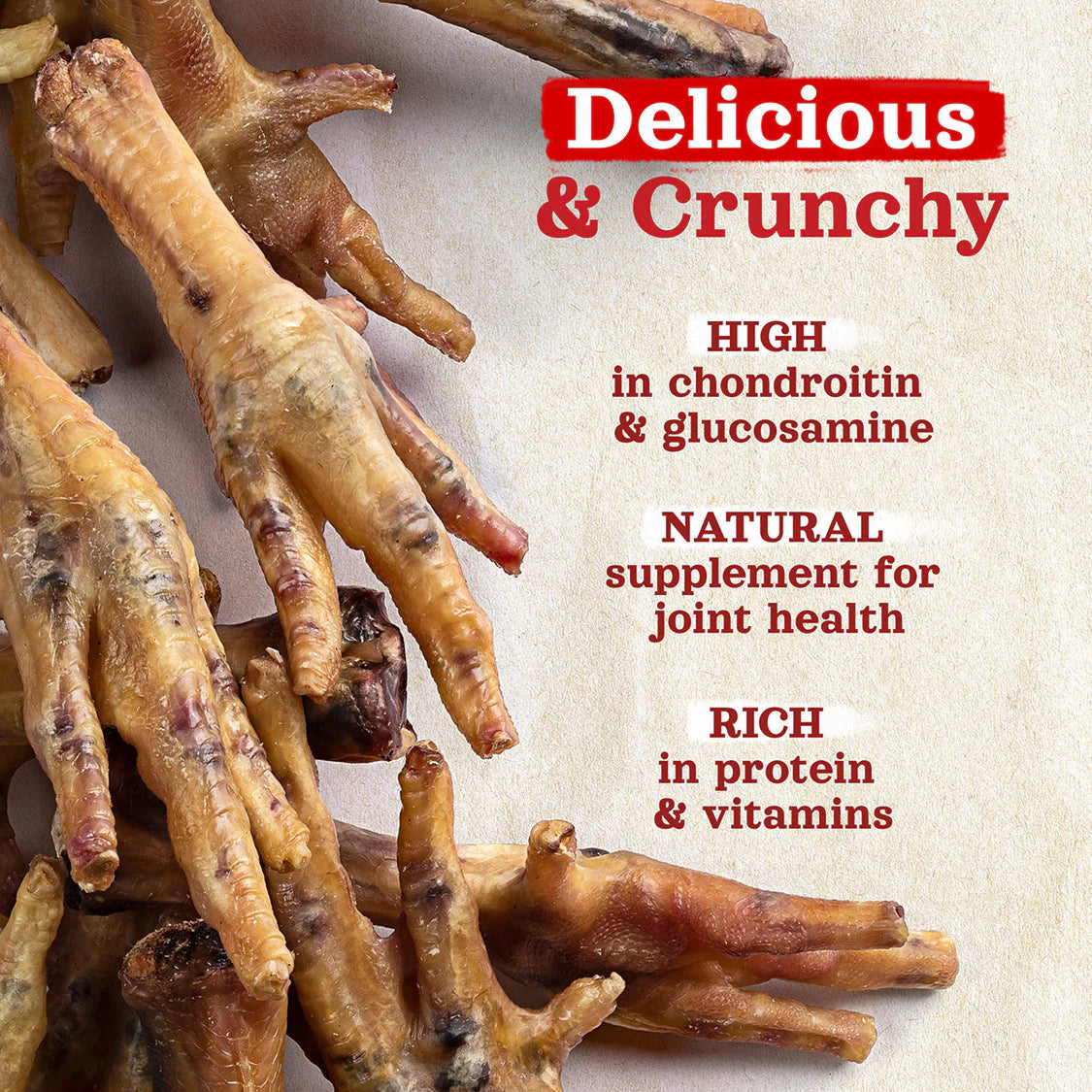 Natural Farm Chicken Feet Dog Treats, 6-pk