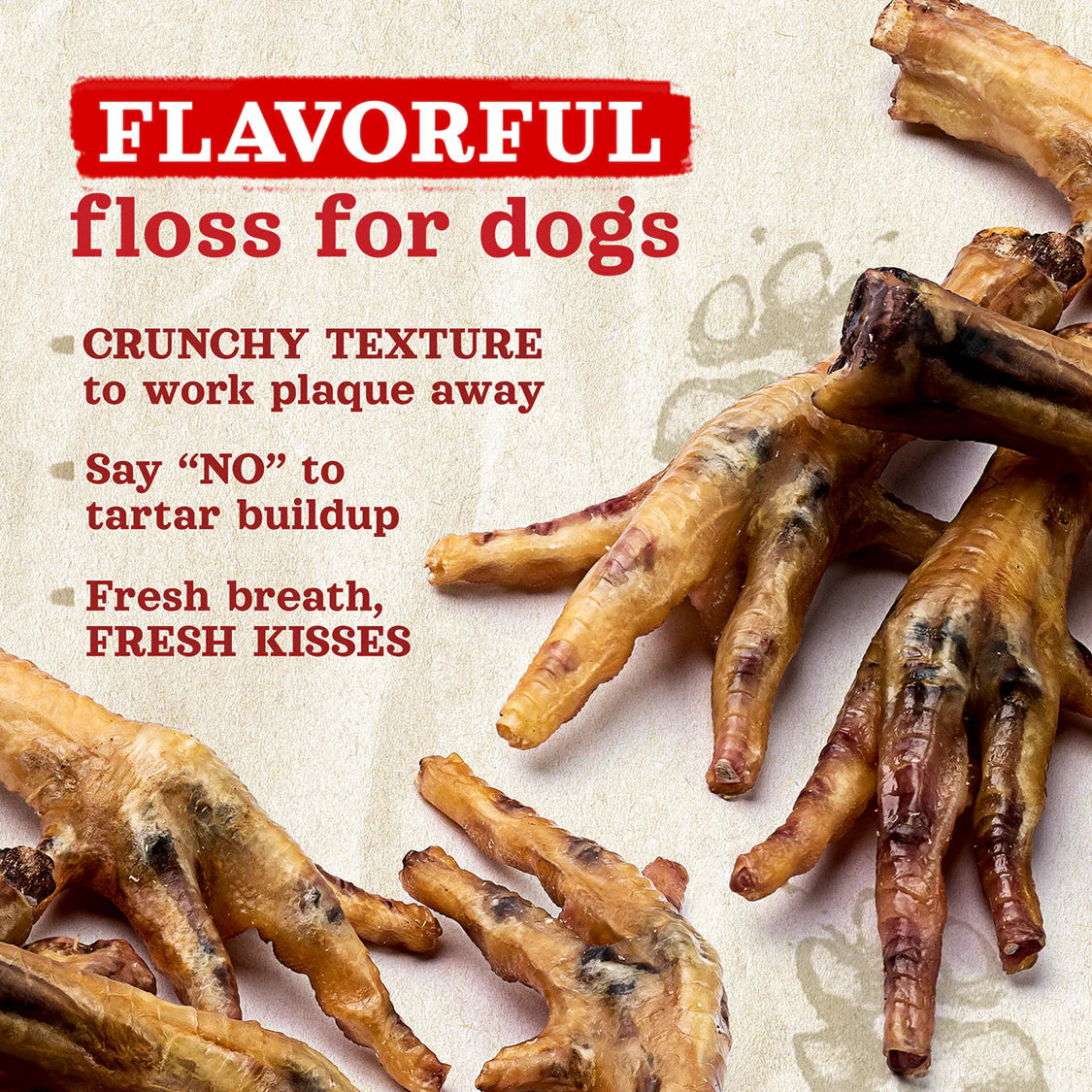 Natural Farm Chicken Feet Dog Treats, 6-pk