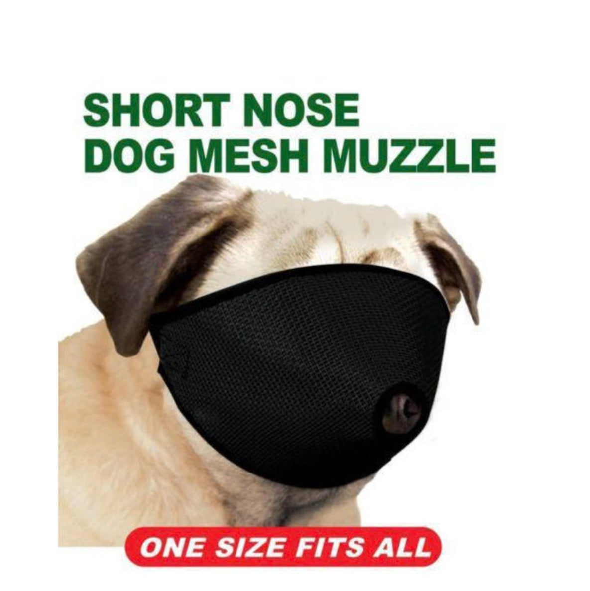 PROGUARD SHORT NOSE DOG MESH MUZZLE