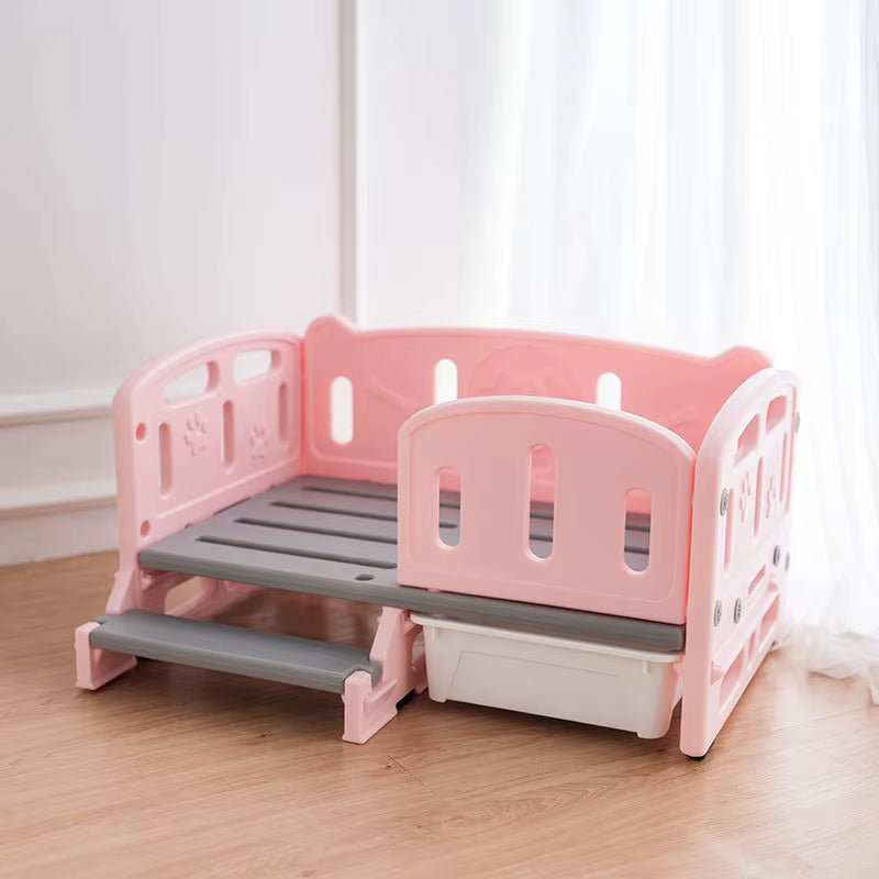 Cama Elevada Multifuncional para Mascotas con Escalón