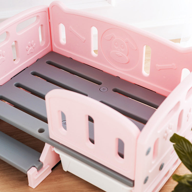 Cama Elevada Multifuncional para Mascotas con Escalón