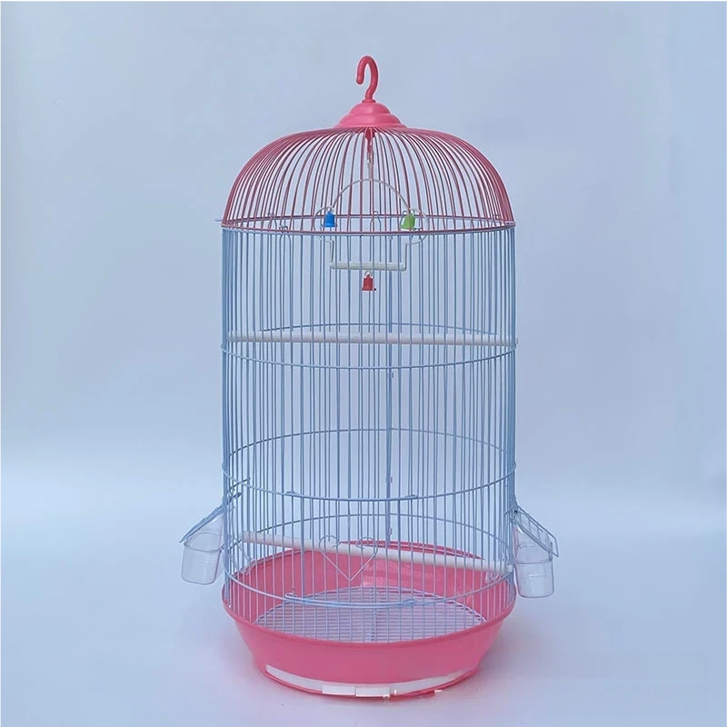 Jaula Redonda Alta para Aves Medianas 13.38 x 26.77 pulgadas