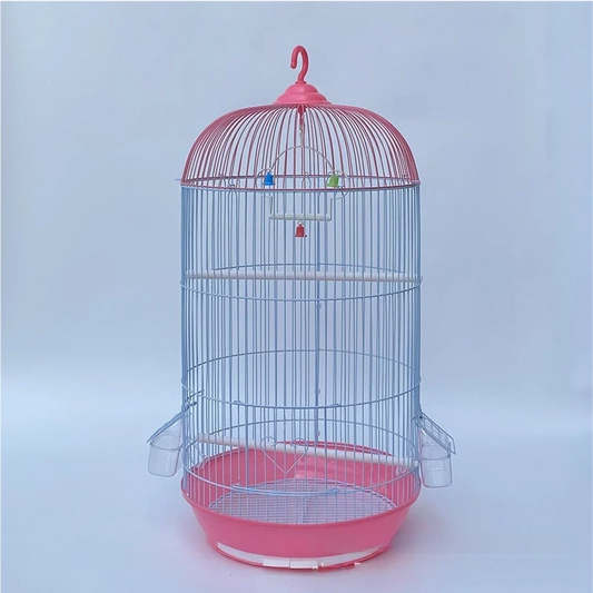 Jaula Redonda Alta para Aves Medianas 13.38 x 26.77 pulgadas