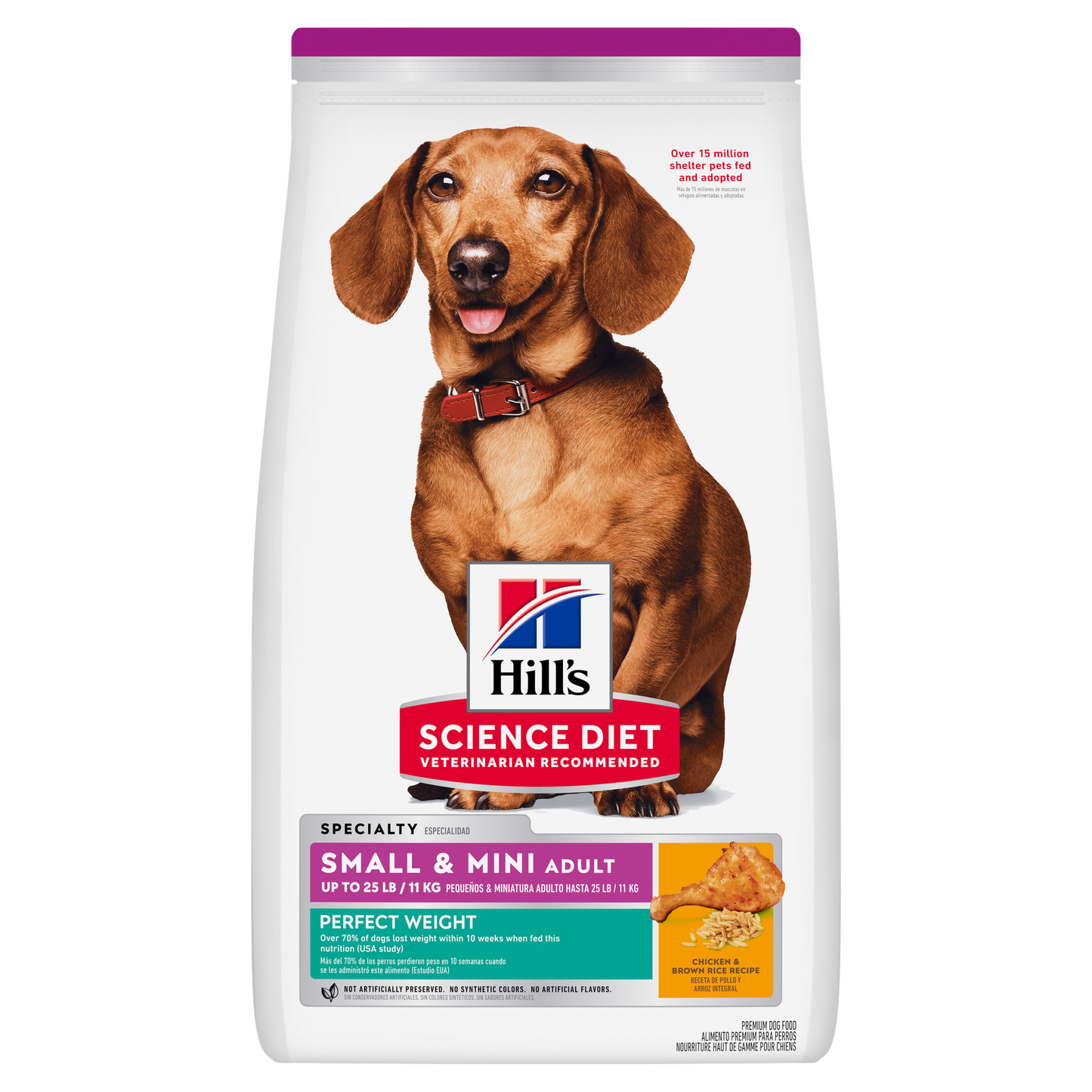Hiill’s Adult Perfect Weight Small & Mini Chicken & Brown Rice Recipe Dog Food