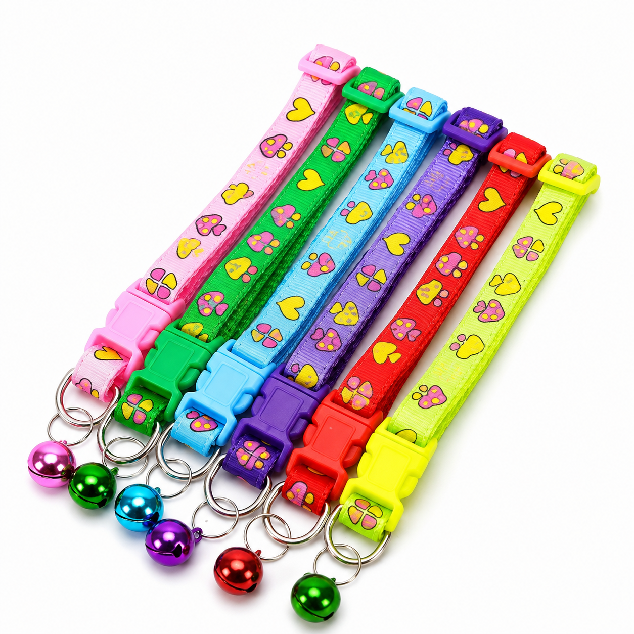 Mushroom & Hearts Bell Collar