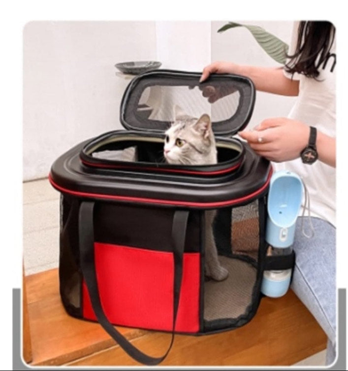 Pet Carrier Black/Red