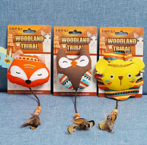 Woodland Tribal Plush Cat Toys