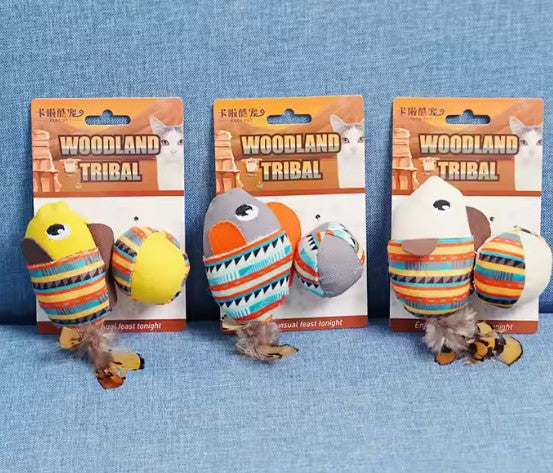 Woodland Tribal Plush Cat Toys